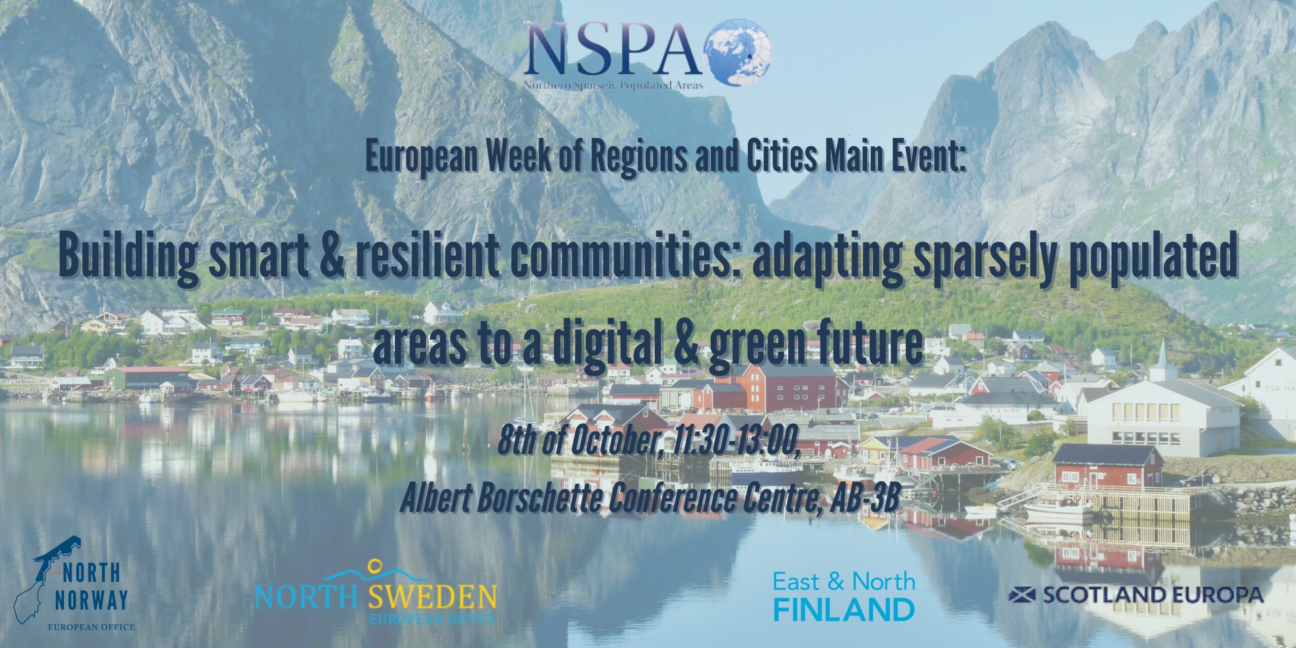 Euroopan alueiden ja kaupunkien viikon tapahtuma – Building smart & resilient communities: Adapting sparsely populated areas to a digital & green future